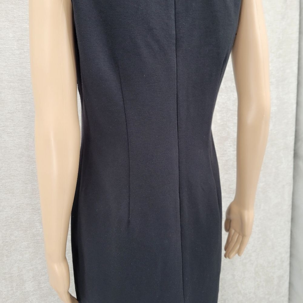 Cache Black Shift Dress with Layered 2D Statement… - image 9